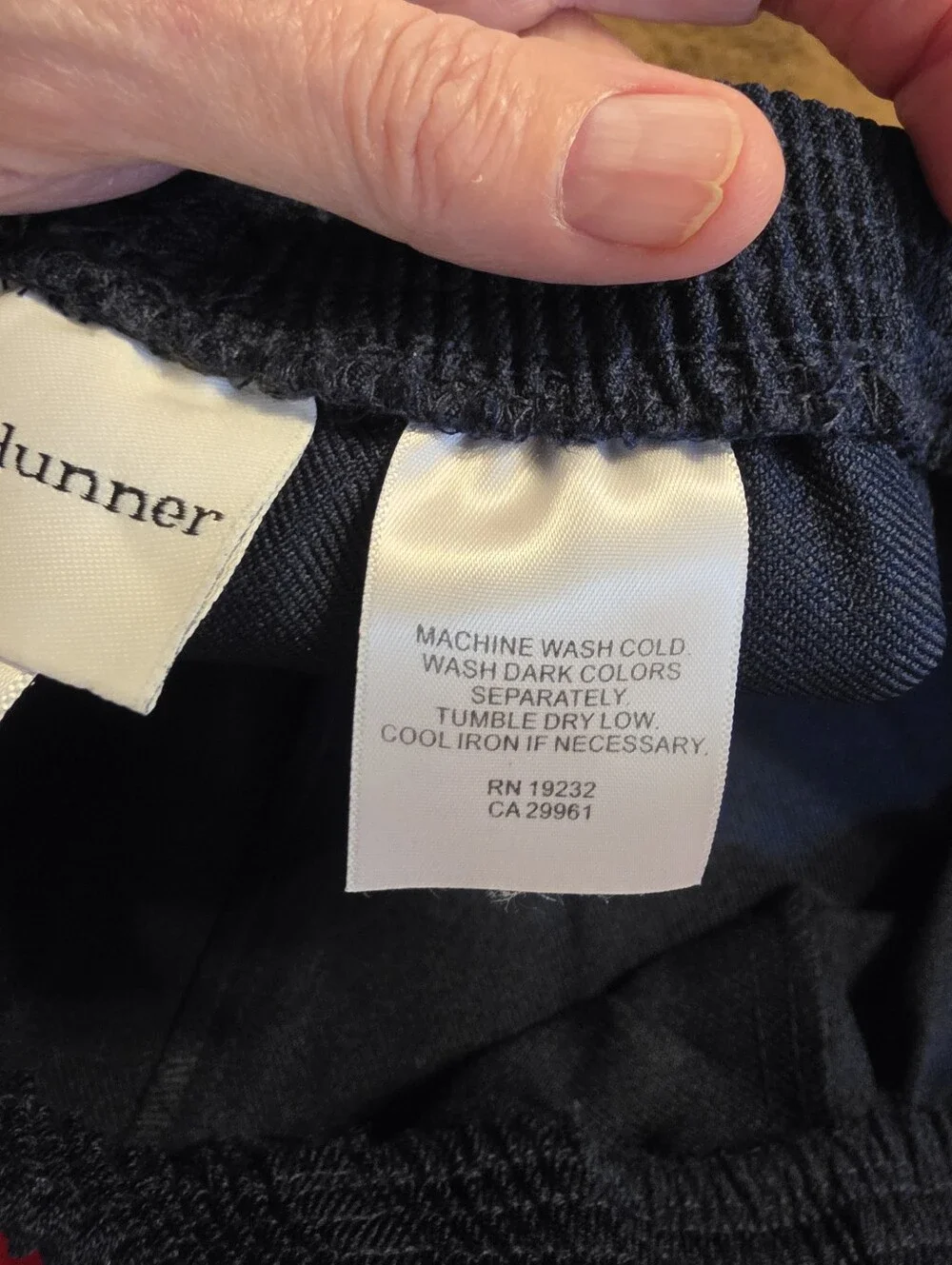 Womens Alfred Dunner Full Elastic Waist,2 Side pockets, Straight Leg, Navy
